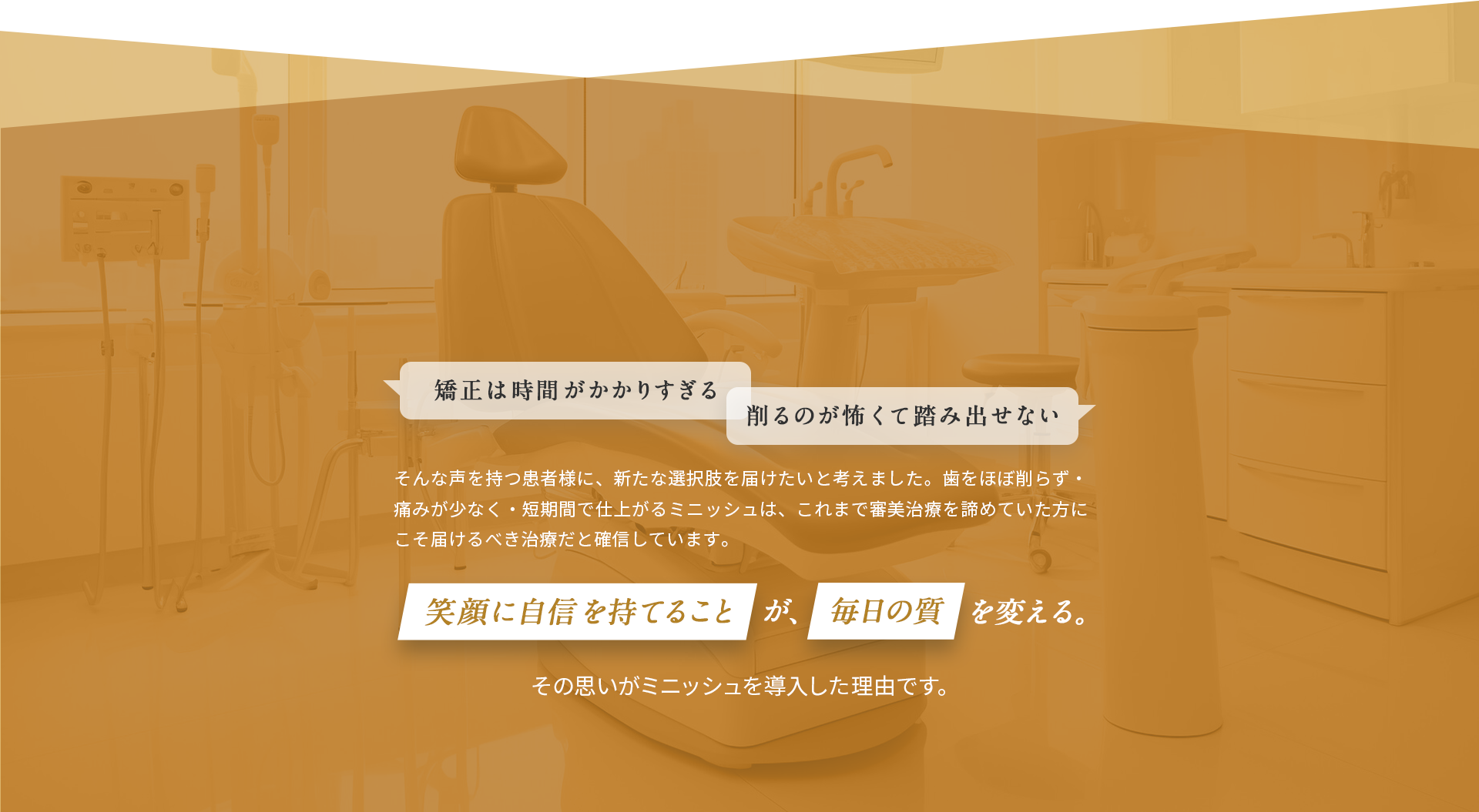 当院がミニッシュを提供する理由