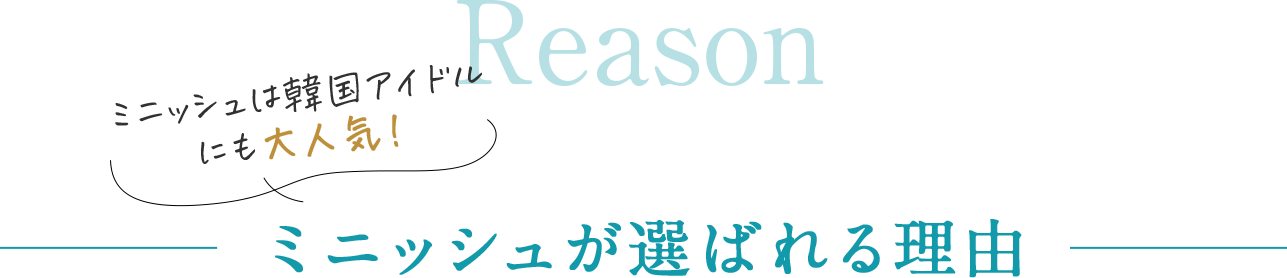 ミニッシュが選ばれる理由